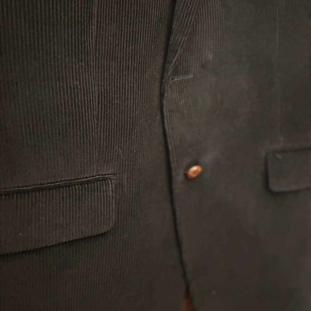 Lauren Ralph Lauren Blazer 42L Black Cotton Corduroy Preppy Sport Coat Jacket - Picture 5 of 9